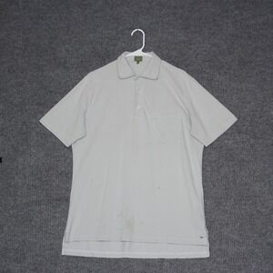 Sid Mashburn Polo Shirt Mens L Light Blue Oxford Knit Short Sleeve Preppy